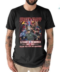Jurgen Klopp 9 Years Of Memories 2015 2024 Thank You For The Memories T Shirt