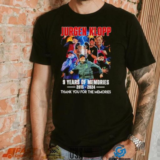 Jurgen Klopp Liverpool 9 years of the memories 2015 2024 thank you for the memories signature shirt