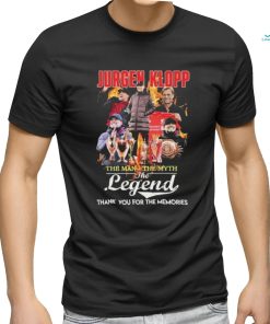 Jurgen Klopp The Man The Myth The Legend Thank You For The Memories Signature Shirt