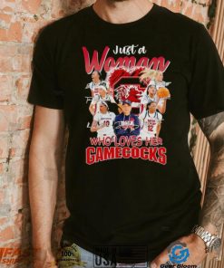 Just a woman who loves her Gamecocks signatures shirt
