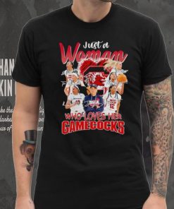 Just a woman who loves her Gamecocks signatures shirt
