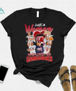Just a woman who loves her Gamecocks signatures shirt