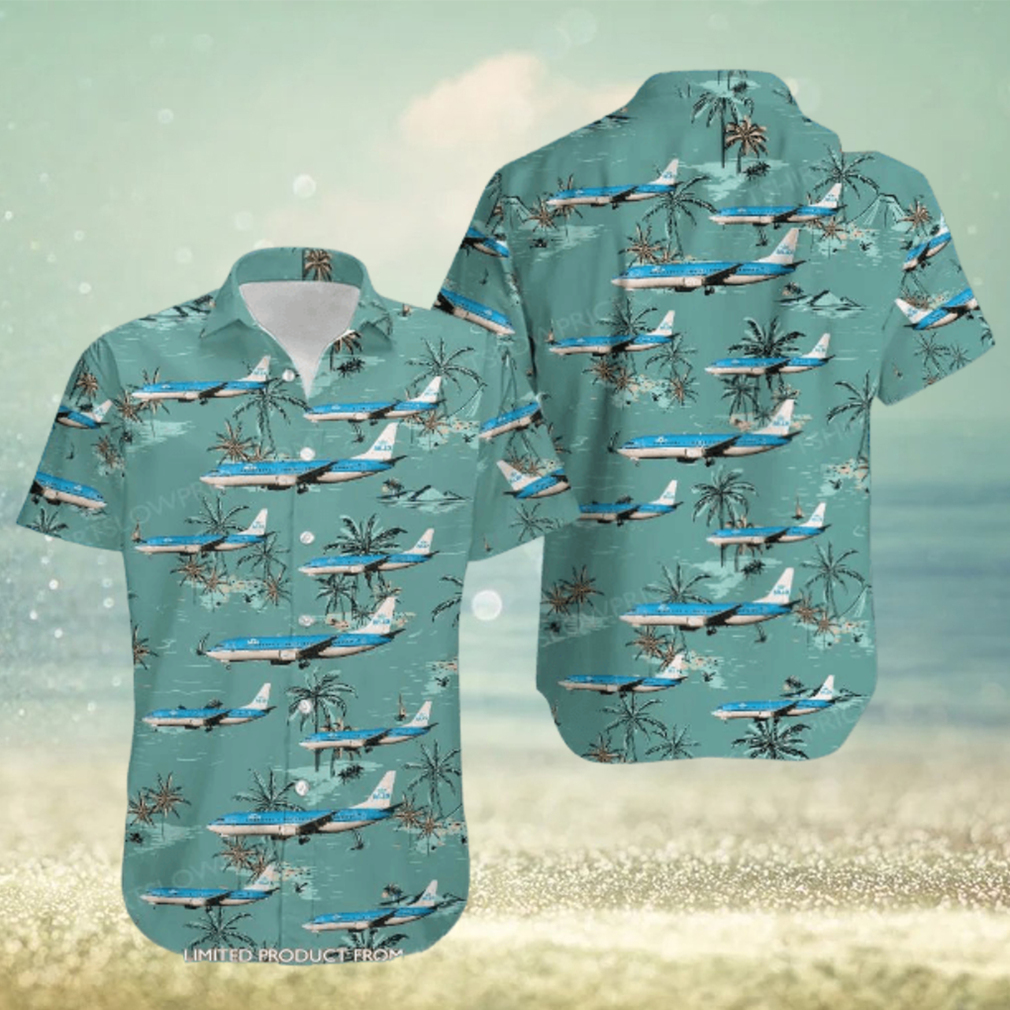 KLM Royal Dutch Airlines Boeing 737 406 Hawaiian Shirt KLM Royal Dutch Airlines Boeing 737 406 Hawaiian Shirt