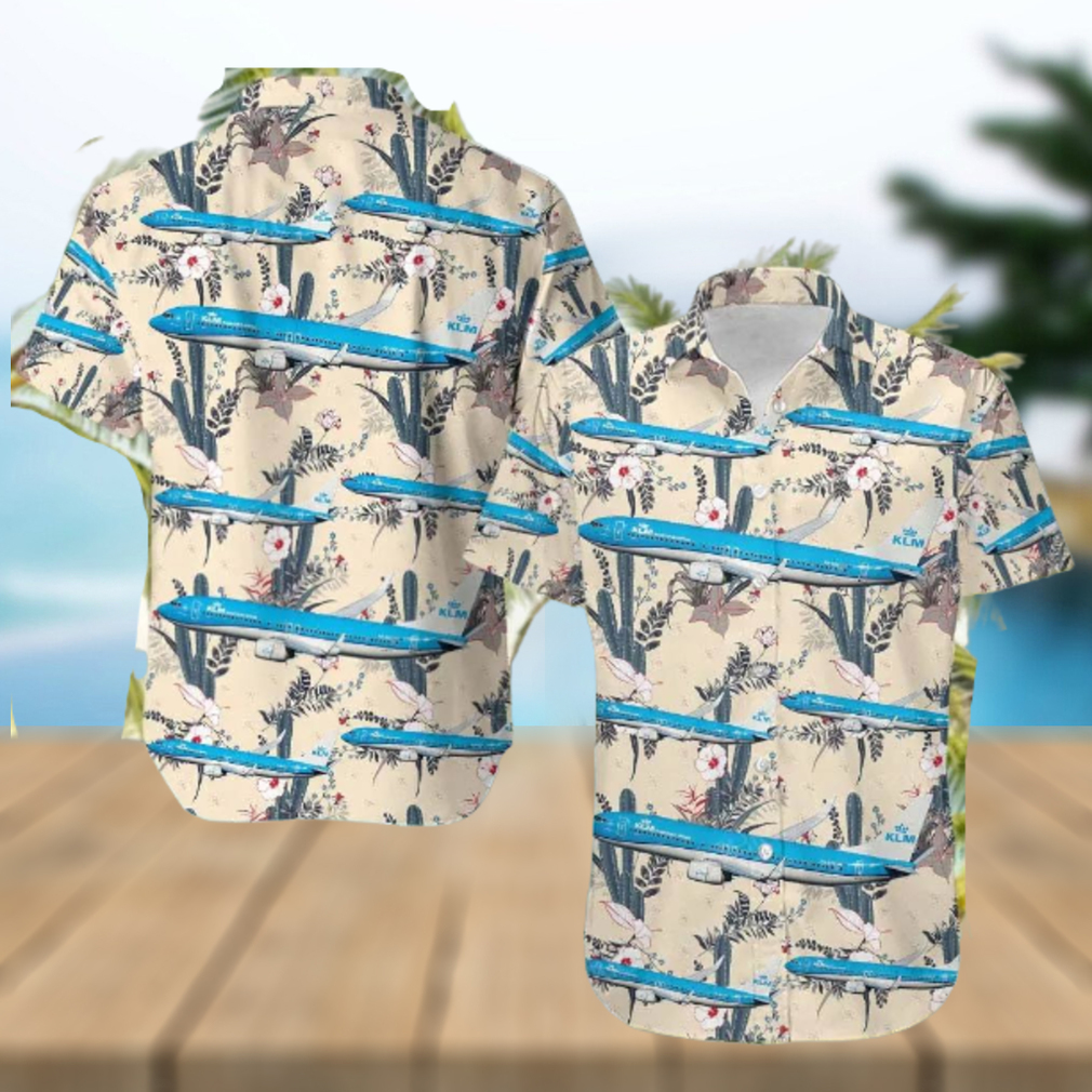KLM Royal Dutch Airlines Boeing 737 8K2 Hawaiian Shirt KLM Royal Dutch Airlines Boeing 737 8K2 Hawaiian Shirt