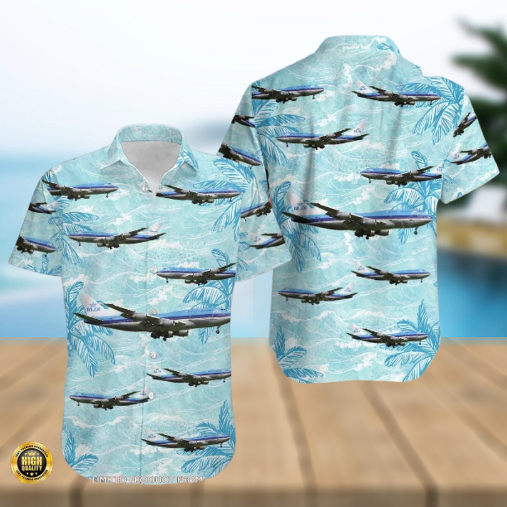 KLM Royal Dutch Airlines Boeing 747 206B(SUD)(M) Hawaiian Shirt KLM Royal Dutch Airlines Boeing 747 206B(SUD)(M) Hawaiian Shirt