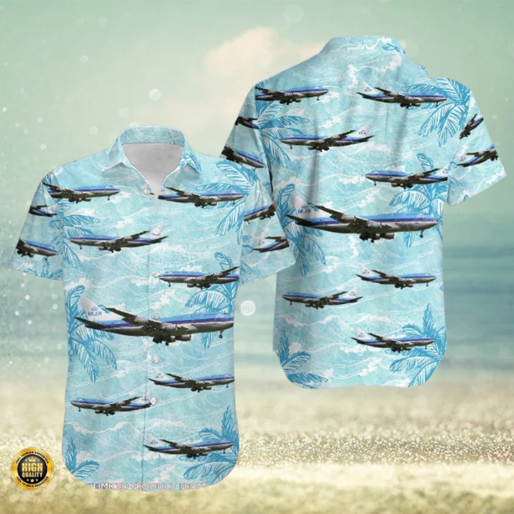 KLM Royal Dutch Airlines Boeing 747 206B(SUD)(M) Hawaiian Shirt KLM Royal Dutch Airlines Boeing 747 206B(SUD)(M) Hawaiian Shirt