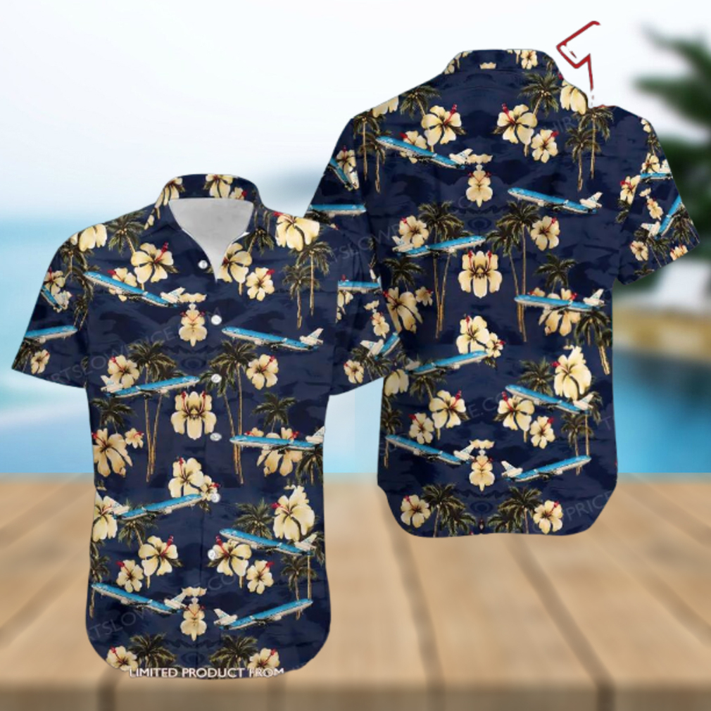 KLM Royal Dutch Airlines McDonnell Douglas MD 11 Hawaiian Shirt KLM Royal Dutch Airlines McDonnell Douglas MD 11 Hawaiian Shirt