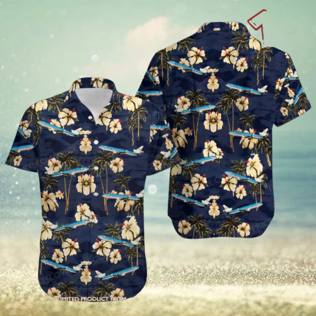 KLM Royal Dutch Airlines McDonnell Douglas MD 11 Hawaiian Shirt KLM Royal Dutch Airlines McDonnell Douglas MD 11 Hawaiian Shirt