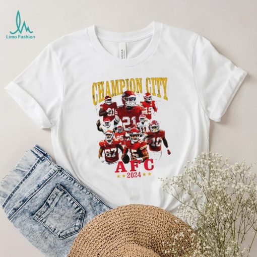 Kansas City Chiefs Champion City AFC 2024 players logo shirt