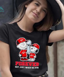 Kansas City Chiefs NFL Charlie Brown and Snoopy forever not just when we win shirt