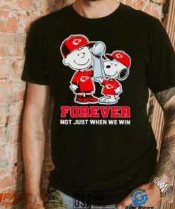 Kansas City Chiefs NFL Charlie Brown and Snoopy forever not just when we win shirt