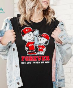 Kansas City Chiefs NFL Charlie Brown and Snoopy forever not just when we win shirt