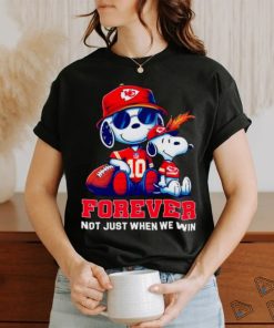 Kansas City Chiefs Snoopy forever not just when we win shirt