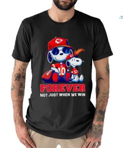 Kansas City Chiefs Snoopy forever not just when we win shirt
