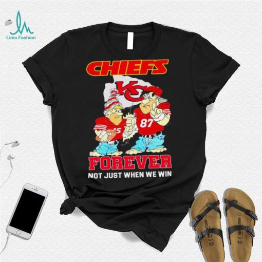 Kansas City Chiefs forever not just when we win Patrick Mahomes and Travis Kelce cartoon shirt