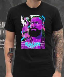 Kaun American professional wrestler cartoon shirt