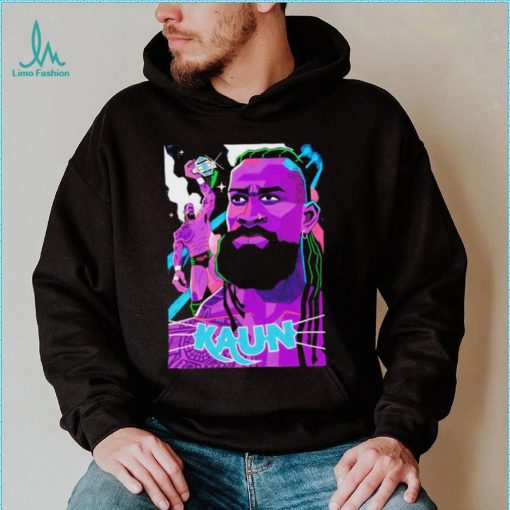 Kaun American professional wrestler cartoon shirt