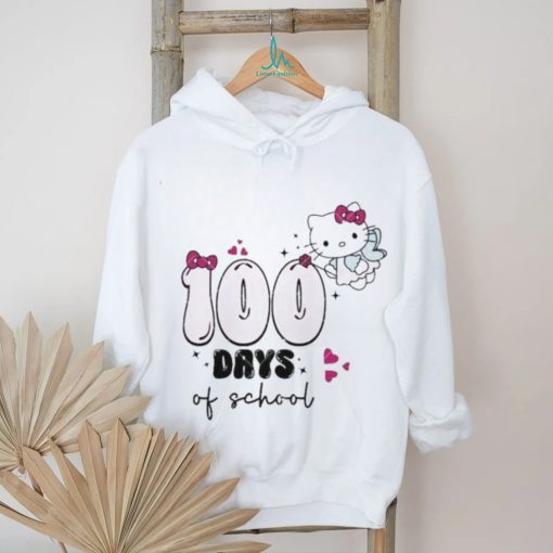 Kawaii Kitty angel 100 Days Of School heart shirt