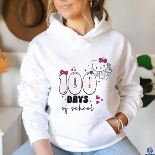 Kawaii Kitty angel 100 Days Of School heart shirt