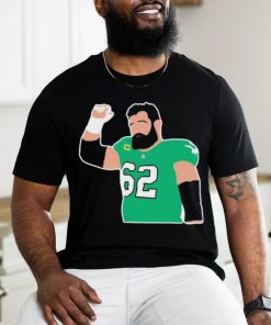 Kelce number 62 hand up Philadelphia Eagles Football Player NFL shirt