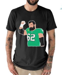 Kelce number 62 hand up Philadelphia Eagles Football Player NFL shirt