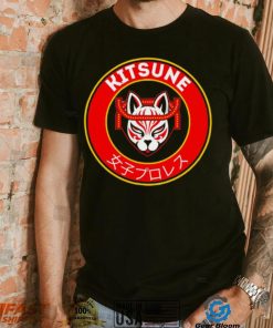 Kitsune professional wrestler logo cartoon shirt