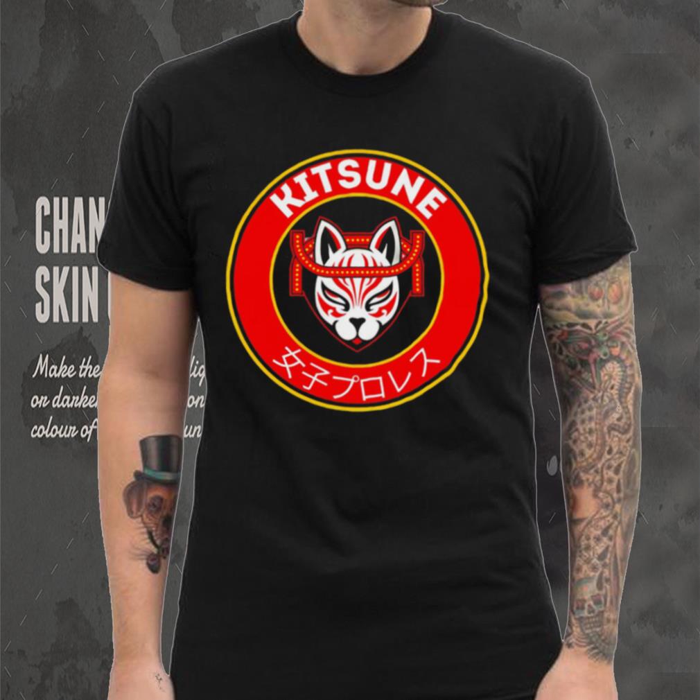 Kitsune professional wrestler logo cartoon shirt Kitsune professional wrestler logo cartoon shirt