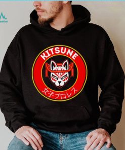 Kitsune professional wrestler logo cartoon shirt