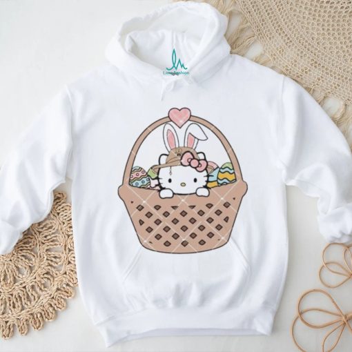 Kitty Easter Eggs Basket Easter heart shirt