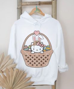 Kitty Easter Eggs Basket Easter heart shirt
