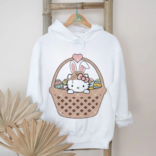 Kitty Easter Eggs Basket Easter heart shirt