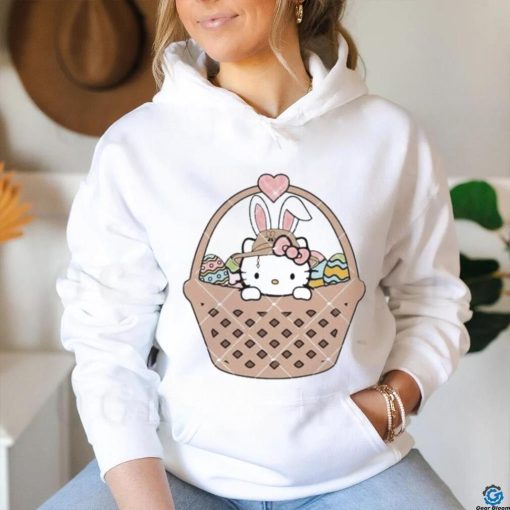 Kitty Easter Eggs Basket Easter heart shirt