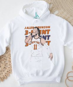 Knicks Jalen Brunson 11 Hand Sign Three Point Vector Shirt