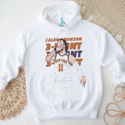 Knicks Jalen Brunson 11 Hand Sign Three Point Vector Shirt