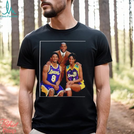 Kobe Bryant Magic Johnson and Lisa Leslie pic shirt