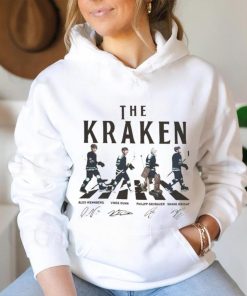 Kraken Walking Abbey Road Signatures Ice Hockey Shirt