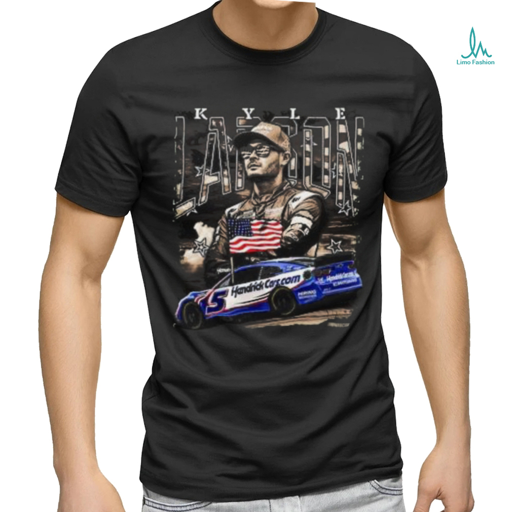 Kyle Larson Hendrick Motorsports Team Collection Green Military Shirt Kyle Larson Hendrick Motorsports Team Collection Green Military Shirt