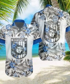 LIGA MX Queretaro FC Special Button Down Hawaiian Shirt Tropical Pattern