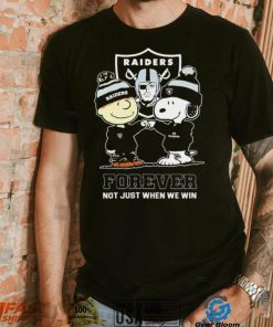 Las Vegas Raiders Snoopy and Charlie Brown forever not just when we win go Raiders shirt, hoodie, sweater, long sleeve and tank top Las Vegas Raiders Snoopy and Charlie Brown forever not just when we win go Raiders shirt