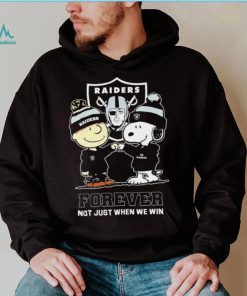 Las Vegas Raiders Snoopy and Charlie Brown forever not just when we win go Raiders shirt, hoodie, sweater, long sleeve and tank top Las Vegas Raiders Snoopy and Charlie Brown forever not just when we win go Raiders shirt