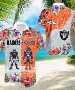 Las Vegas Raiders VS NFL Denver Broncos Mascot Collection New AOP Hawaiian Shirt Gift For Fans