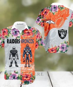 Las Vegas Raiders VS NFL Denver Broncos Mascot Collection New AOP Hawaiian Shirt Gift For Fans