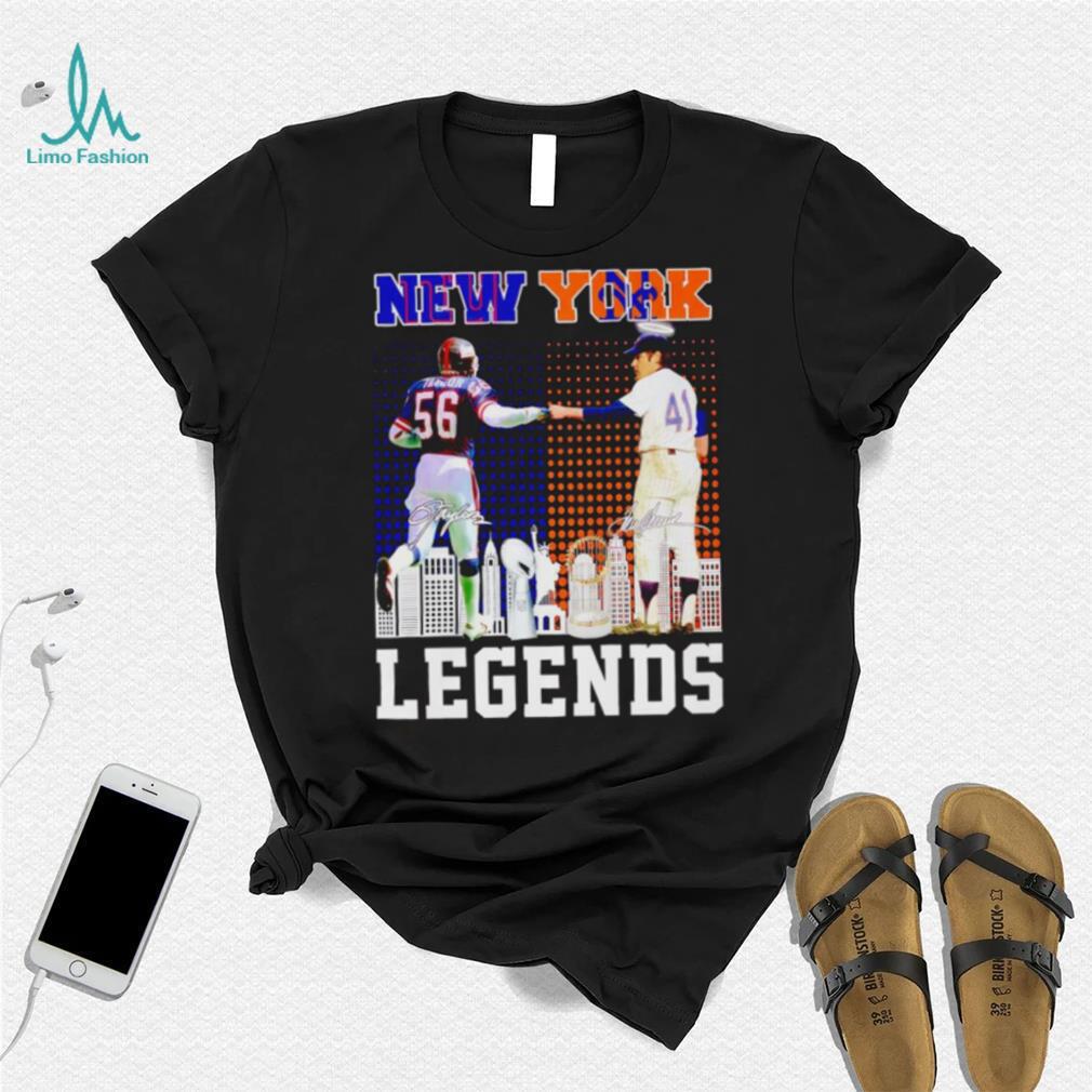 Lawrence Taylor and Tom Seaver New York Legends signatures shirt Lawrence Taylor and Tom Seaver New York Legends signatures shirt