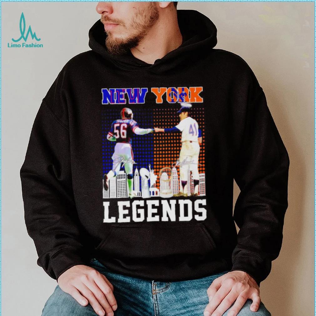 Lawrence Taylor and Tom Seaver New York Legends signatures shirt Lawrence Taylor and Tom Seaver New York Legends signatures shirt