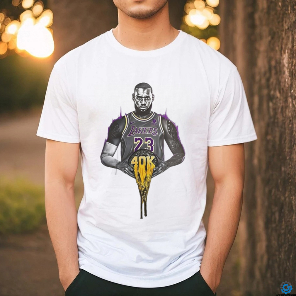 LeBron James Basketball Gold 40k T Shirt LeBron James Basketball Gold 40k T Shirt