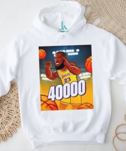 Lebron James 40K Points Lakers Player Cartoon poster shirt, hoodie, sweater, long sleeve and tank top Lebron James 40K Points Lakers Player Cartoon poster shirt