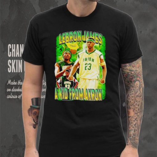 Lebron James a kid from Akron vintage shirt