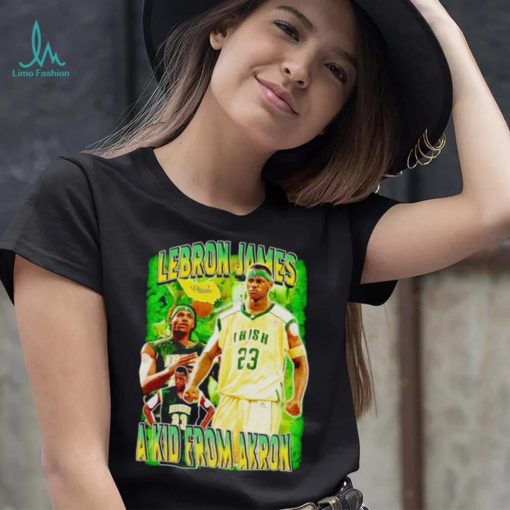 Lebron James a kid from Akron vintage shirt