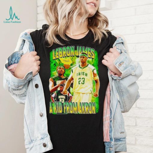 Lebron James a kid from Akron vintage shirt