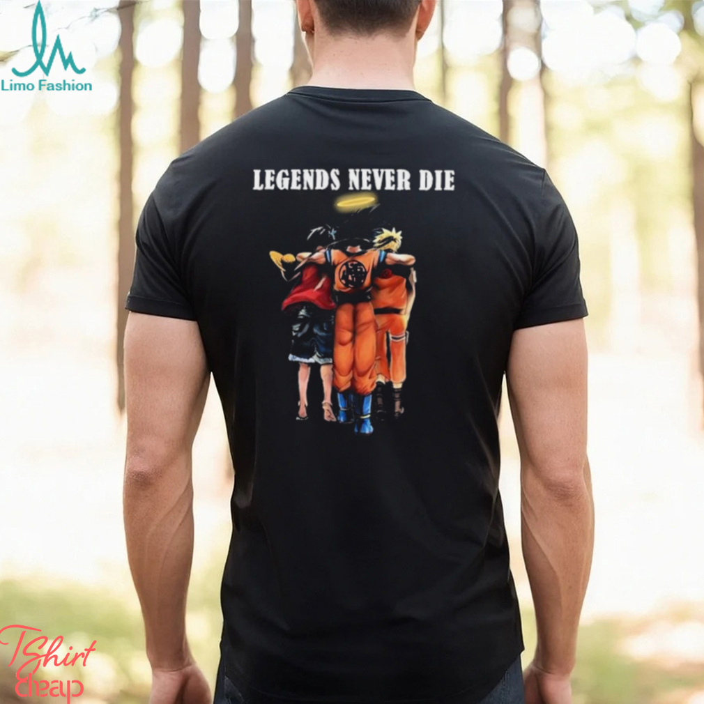 Legends Never Die Akira Toriyama Goku Vegeta And Luffy Shirt Legends Never Die Akira Toriyama Goku Vegeta And Luffy Shirt